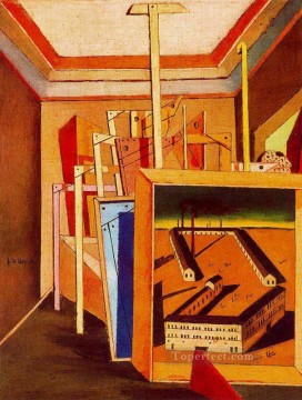 ジョルジョ・デ・キリコ Painting - スタジオの形而上学的インテリア 1948 ジョルジョ・デ・キリコ 形而上学的シュルレアリスム